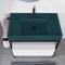 Modern  Console Vanity, Green Ceramic Sink, 35